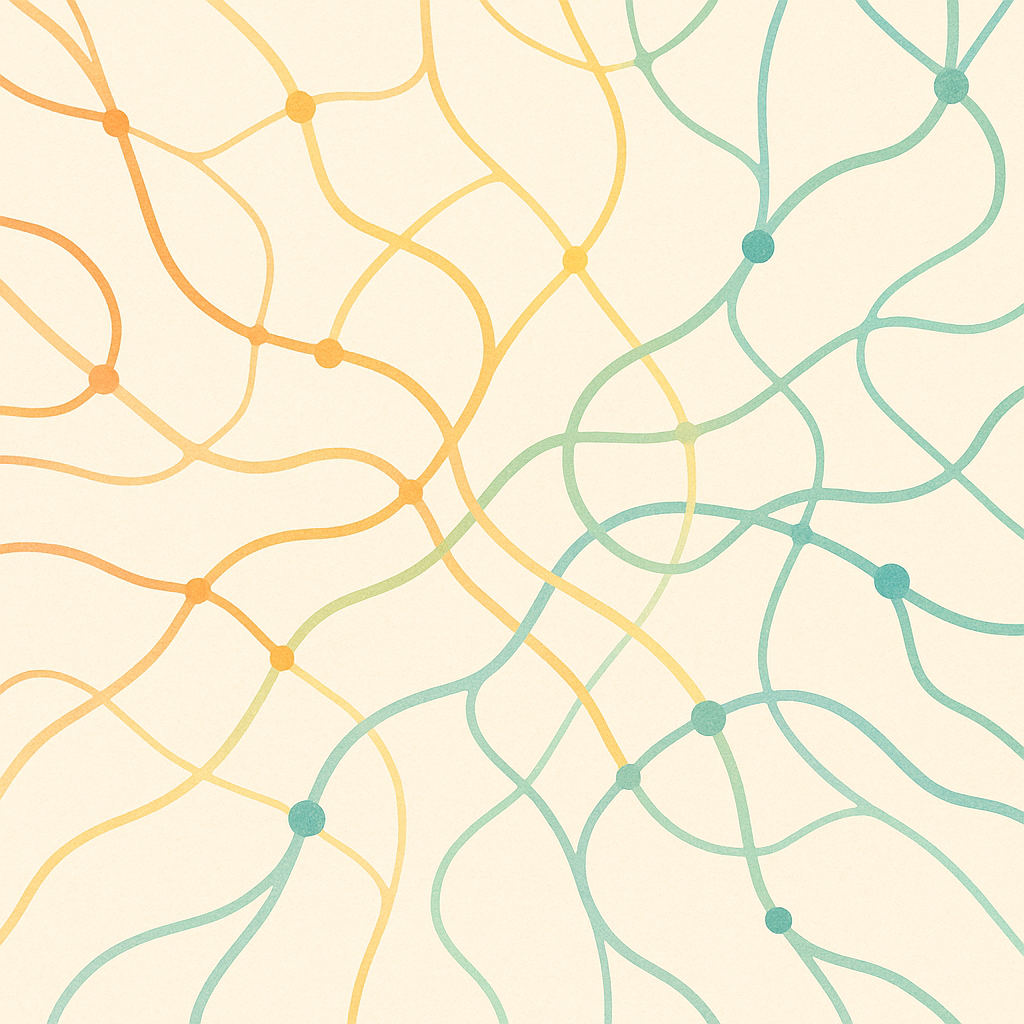 Abstract geospatial network illustration